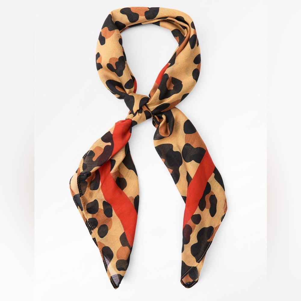 Zara Animal Print Silk Modal Scarf